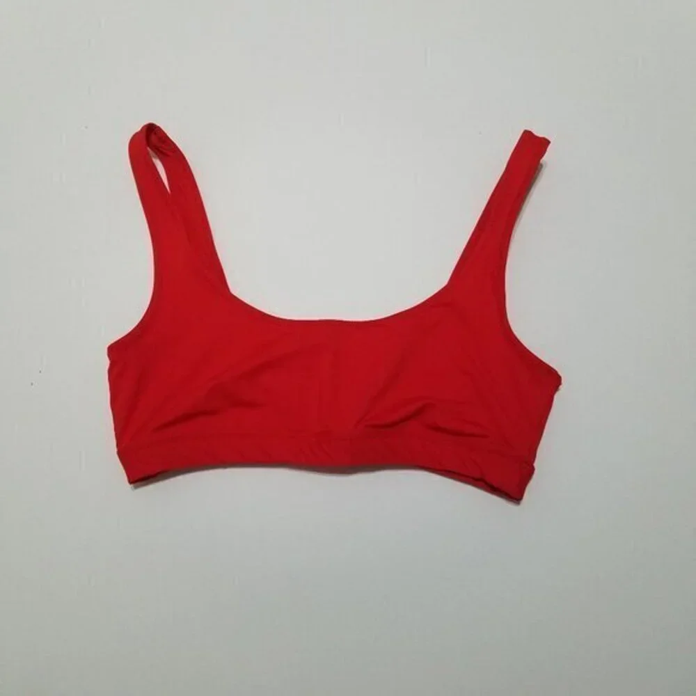 SKIMS Tank Bikini Top Unlined Red Size S
